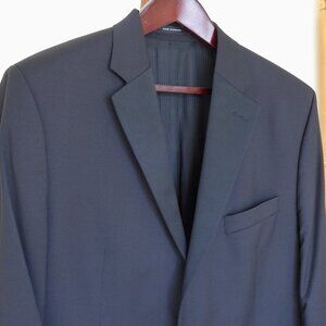 Calvin Klein Men's Tuxedo 100% Wool Two-Button 2-Piece Black 44R
